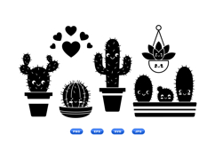 Kawaii Cactus And Succulent SVG For Crafts Product Image 1