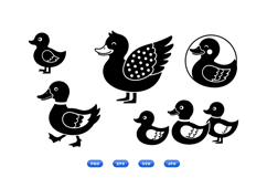 Hand Drawn Duck Clipart For Kids Crafts Product Image 1