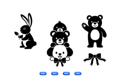 Hand Drawn Animal Clipart For Baby Shower Invitations Product Image 1