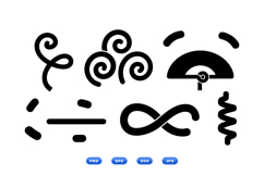 Hand Drawn Swirl Flourish SVG For Invitations And Crafts Product Image 1