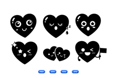 Kawaii Heart SVG For Valentines Crafts Product Image 1