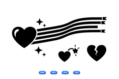 Retro Heart SVG Graphics For Valentine Crafts Product Image 1