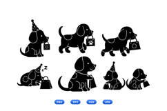 Hand Drawn Puppy Clipart For Crafts Product Image 1