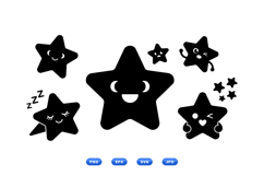 Cute Kawaii Star Clipart For Nursery Decor Product Image 1