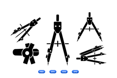 Vector Compass Icons For Architects And Crafters Product Image 1