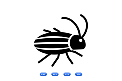Striped Beetle Clipart For Crafts Product Image 1