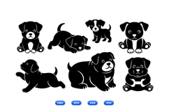 Hand Drawn Puppy SVG Clipart For Nursery Decor Product Image 1