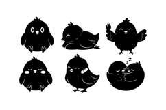 Cute Chick Silhouette SVG For Crafts Product Image 3