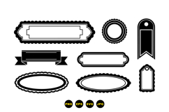 Retro Label And Ribbon Vector For Crafts Product Image 3