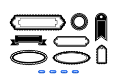 Retro Label And Ribbon Vector For Crafts Product Image 2