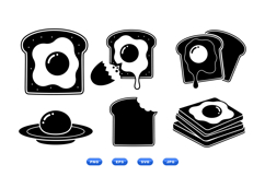 Hand Drawn Egg On Toast Vector Product Image 2