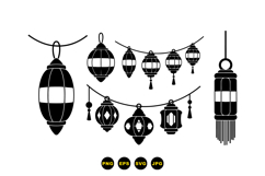Hand Drawn Lantern Clipart For Party Invitations Product Image 3