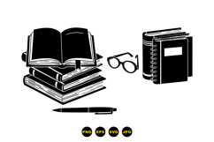 Hand Drawn Book And Stationery Clipart Product Image 3