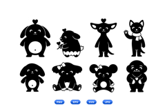 Hand Drawn Kawaii Animal Clipart Product Image 1