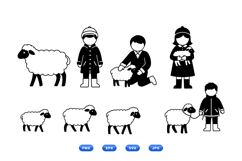 Sheep Farm SVG Characters For Crafts Product Image 2