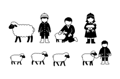 Sheep Farm SVG Characters For Crafts Product Image 1