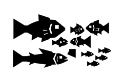 Geometric Fish SVG For Nautical Crafts Product Image 2