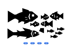 Geometric Fish SVG For Nautical Crafts Product Image 1