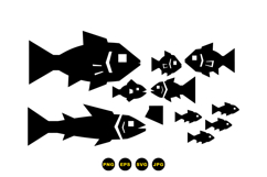 Geometric Fish SVG For Nautical Crafts Product Image 3