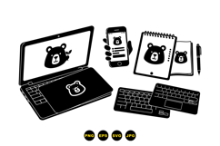 Bear Logo Mockup For Digital Branding Product Image 3