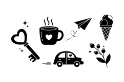 Hand Drawn Love Icon For Crafts Product Image 3