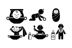 Hand Drawn Baby Icons For Nursery Printables Product Image 2