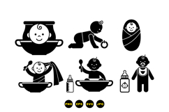Hand Drawn Baby Icons For Nursery Printables Product Image 3