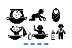 Hand Drawn Baby Icons For Nursery Printables Product Image 1