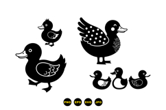 Cute Duck Vector Clipart For Crafts Product Image 3