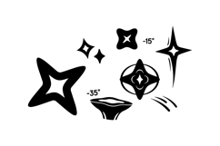 Hand Drawn Sparkle Star Vector For Crafts Product Image 2