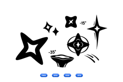 Hand Drawn Sparkle Star Vector For Crafts Product Image 1