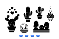 Cute Kawaii Cactus SVG Clipart For Crafts Product Image 2