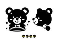 Hand Drawn Cute Bear Clipart For Baby Shower Product Image 1