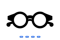 Round Retro Glasses Vector For Crafts Product Image 2