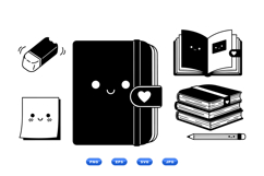 Kawaii School Stationery Illustration Product Image 2