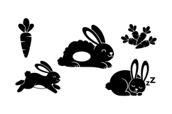 Hand Drawn Easter Bunny For Crafts Product Image 1