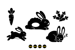 Hand Drawn Easter Bunny For Crafts Product Image 3