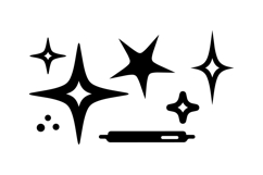 Hand Drawn Sparkle Star Clipart For Crafts And Prints Product Image 2