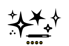 Hand Drawn Sparkle Star Clipart For Crafts And Prints Product Image 3