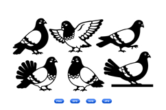 Pigeon And Dove SVG Vector For Crafts Product Image 2