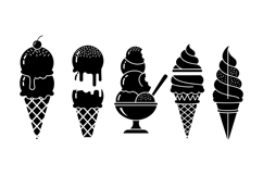 Hand Drawn Ice Cream Clipart For Party Invitations Product Image 2