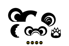 Bear SVG Elements For Kids Crafts And Shirts Product Image 3