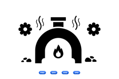 Hand Drawn Wood Fired Oven SVG For Invitations Product Image 1