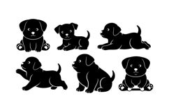 Charming Puppy Illustration For Crafts Product Image 1