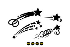 Shooting Star SVG For Party Decor Product Image 3