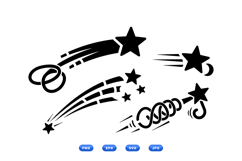 Shooting Star SVG For Party Decor Product Image 2