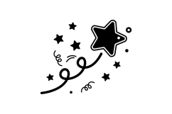 Star Wand Vector Clipart For Party Crafts Product Image 1