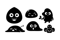 Hand Drawn Slime Character SVG For Crafts Product Image 3