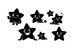 Cute Star Character SVG For Kids Crafts Product Image 2