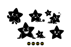 Cute Star Character SVG For Kids Crafts Product Image 3
